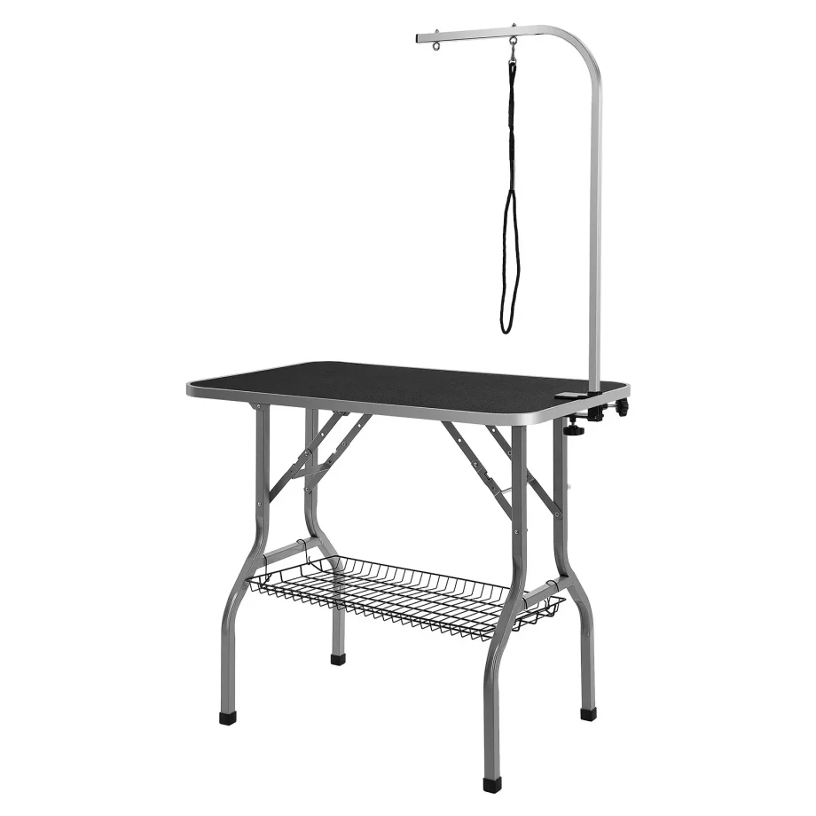 VEVOR Pet Grooming Table Arm with Clamp, 36''x24'' Dog Grooming Station, Foldable Pets Grooming Stand for Medium and Small Dogs, Free No Sit Haunch Holder with Grooming Loop, Bearing 330lbs